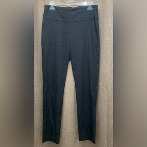 Renuar dark gray Slim Leg Pants with Subtle Pin Dots